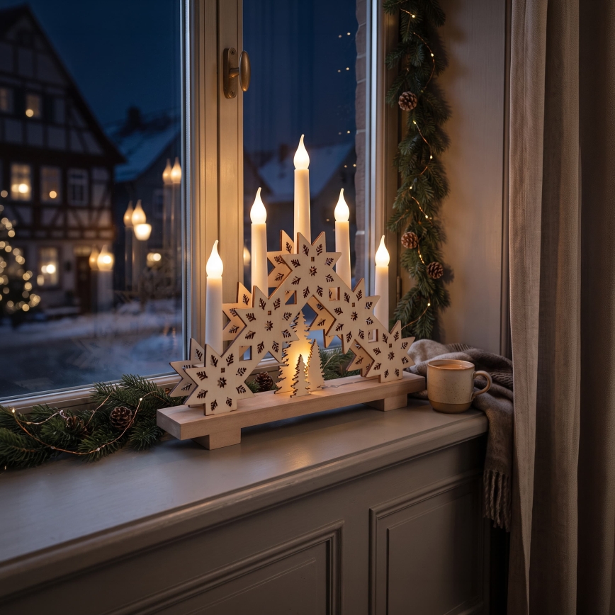 BRILAGI - LED-julstake 5xLED/2xAA beige