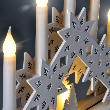 BRILAGI - LED julstake 5xLED/2xAA vit