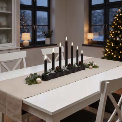 BRILAGI - LED julstake 7xLED/2xAA svart