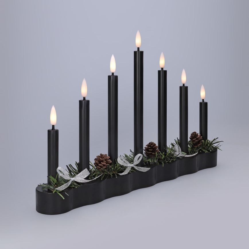 BRILAGI - LED julstake 7xLED/2xAA svart