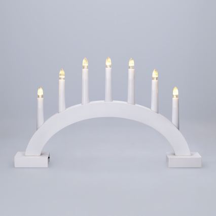 BRILAGI - LED julstake 7xLED/2xAA vit