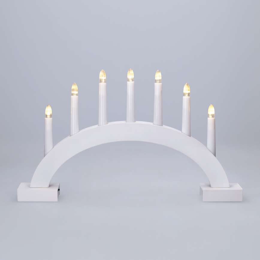 BRILAGI - LED julstake 7xLED/2xAA vit
