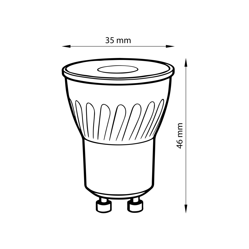 BRILAGI - LED-keramisk lampa GU10-MR11/5W/230V 4000K svart