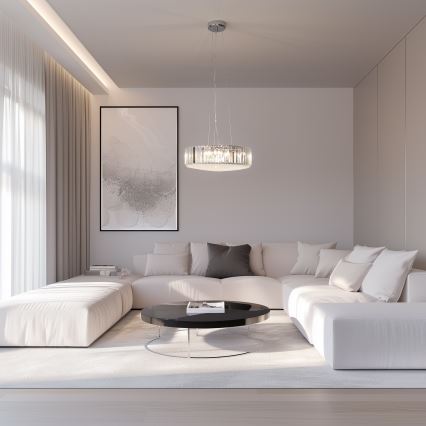 Brilagi - LED Kristallkrona med textilsladd GLAMOUR 5xG9/42W/230V