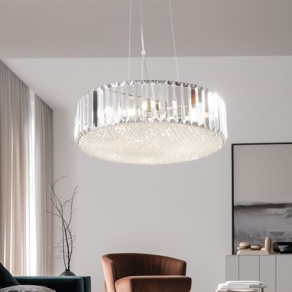 Brilagi - LED Kristallkrona med textilsladd GLAMOUR 5xG9/42W/230V