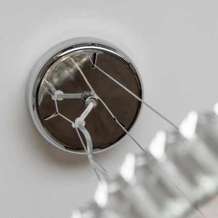 Brilagi - LED Kristallkrona med textilsladd GLAMOUR 5xG9/42W/230V