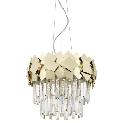 Brilagi - LED Kristallkrona med textilsladd MIRAGE 5xE14/40W/230V