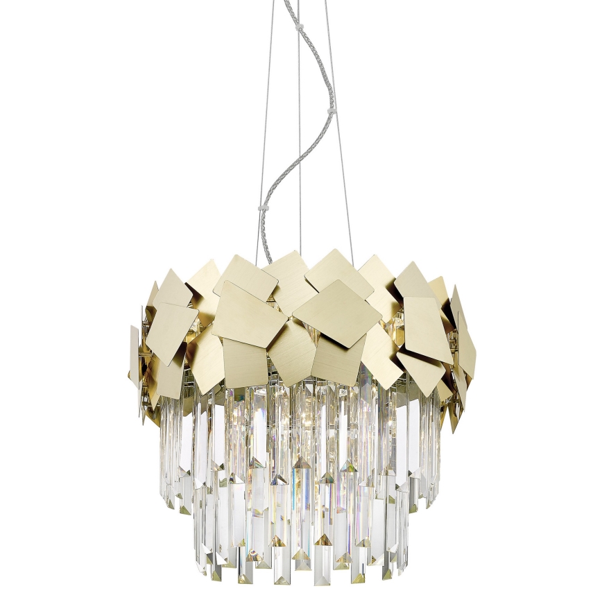 Brilagi - LED Kristallkrona med textilsladd MIRAGE 5xE14/40W/230V