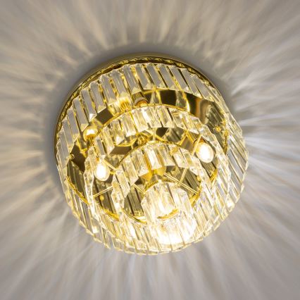 Brilagi - LED-kristalltaklampa MOZART 5xE14/40W/230V Ø 40 cm guldig