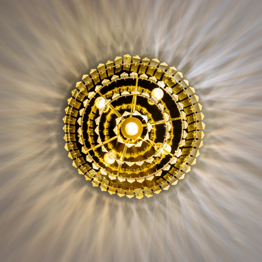 Brilagi - LED-kristalltaklampa MOZART 5xE14/40W/230V Ø 40 cm guldig