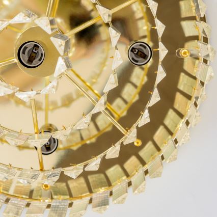 Brilagi - LED-kristalltaklampa MOZART 5xE14/40W/230V Ø 40 cm guldig