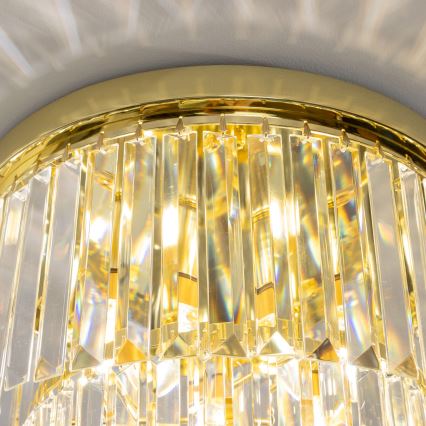 Brilagi - LED-kristalltaklampa MOZART 5xE14/40W/230V Ø 40 cm guldig