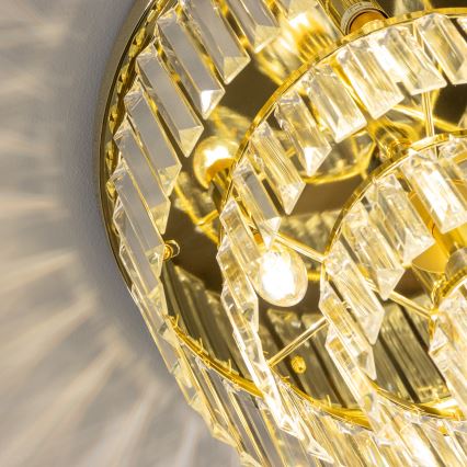 Brilagi - LED-kristalltaklampa MOZART 5xE14/40W/230V Ø 40 cm guldig