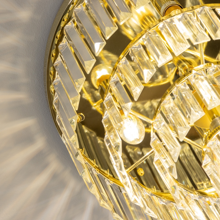 Brilagi - LED-kristalltaklampa MOZART 5xE14/40W/230V Ø 40 cm guldig