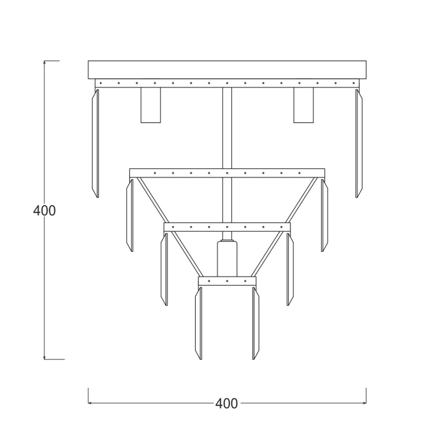 Brilagi - LED-kristalltaklampa MOZART 5xE14/40W/230V Ø 40 cm guldig