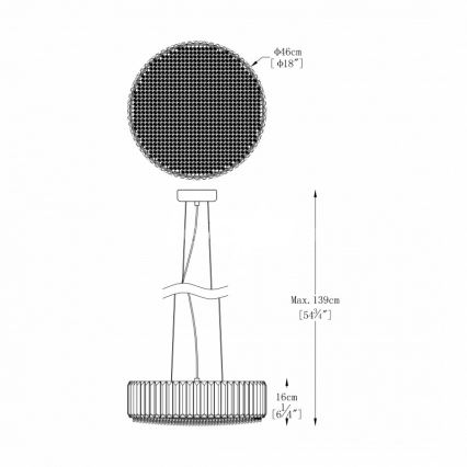 BRILAGI - LED-kristallkrona på vajer GLAMOUR 5xG9/42W/230V