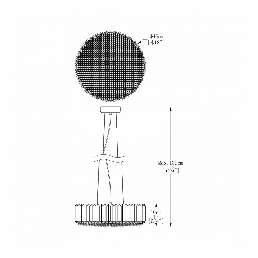 BRILAGI - LED-kristallkrona på vajer GLAMOUR 5xG9/42W/230V