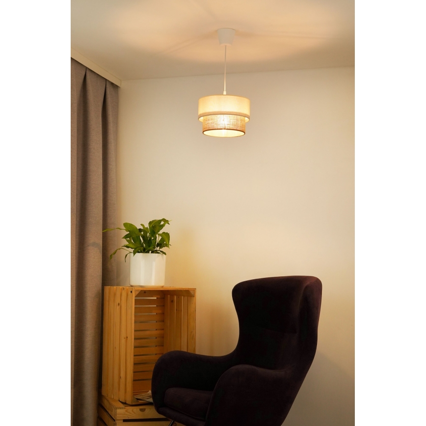 Brilagi - LED-lampa i boho-stil med lina 1xE27/15W/230V Ø 25 cm