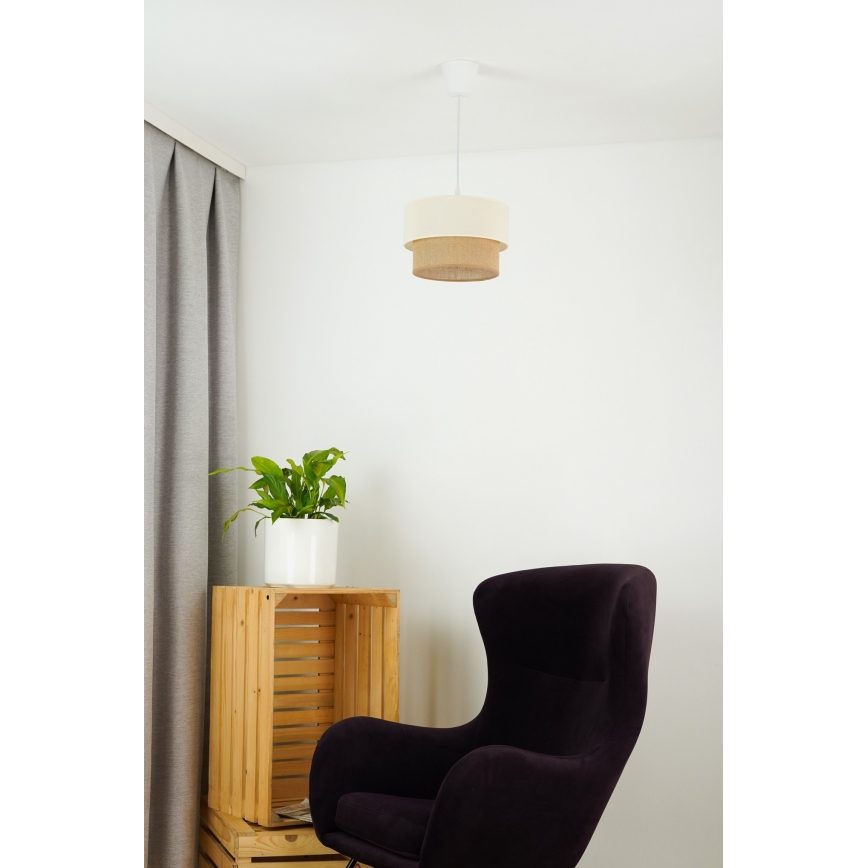 Brilagi - LED-lampa i boho-stil med lina 1xE27/15W/230V Ø 25 cm
