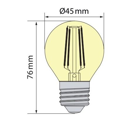Brilagi - LED-lampa FILAMENT CLASIC ONE P45 E27/6,5W/230V 3000K