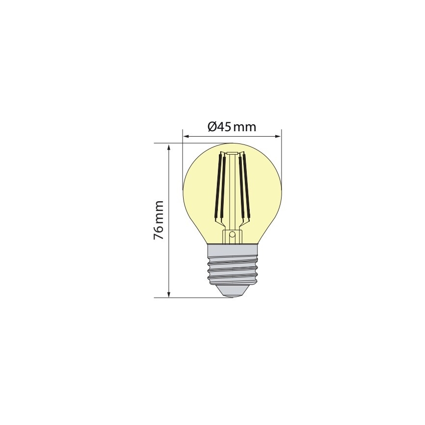 Brilagi - LED-lampa FILAMENT CLASIC ONE P45 E27/6,5W/230V 3000K