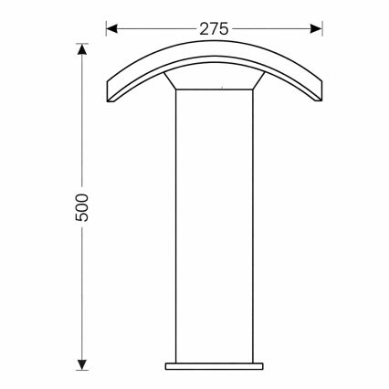 Brilagi - LED-lampa för utomhusbruk ARCELO LED/9W/230V 50 cm IP54