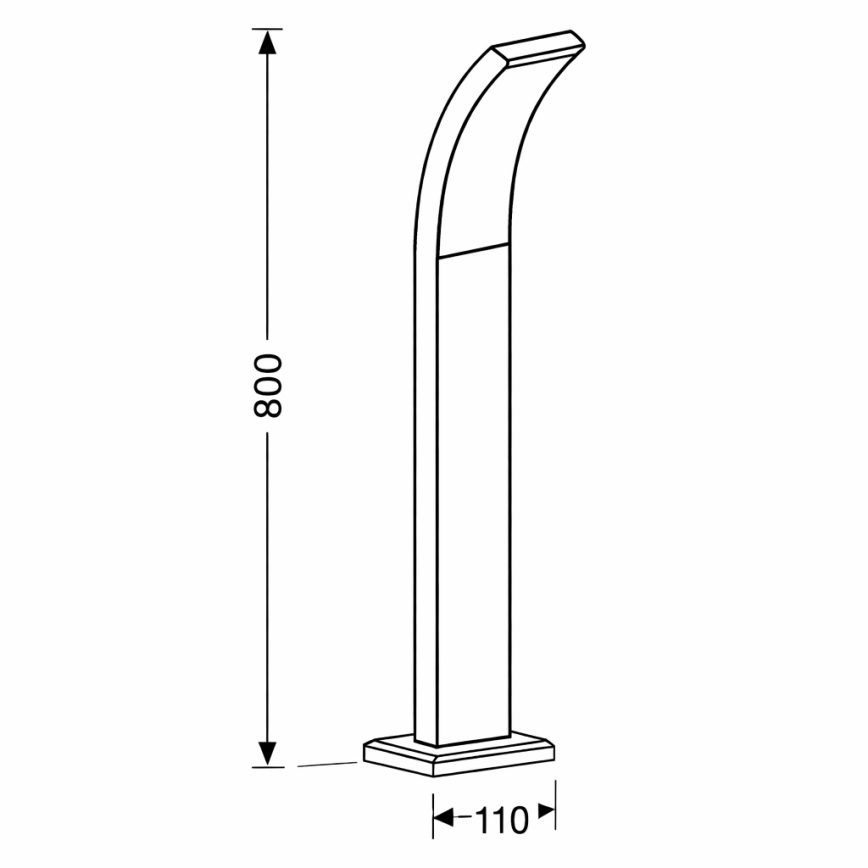 Brilagi - LED-lampa för utomhusbruk ARCELO LED/9W/230V 80 cm IP44