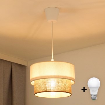 Brilagi - LED-lampa i boho-stil med lina 1xE27/15W/230V Ø 25 cm