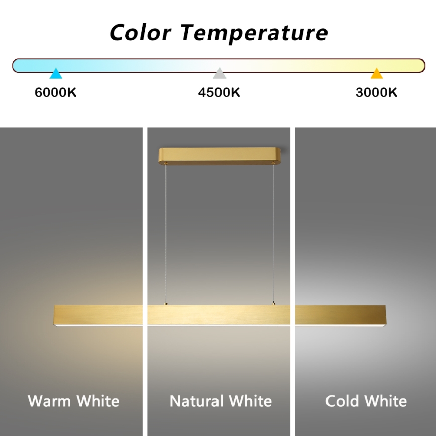 Brilagi - LED-lampa i kabel SLEEKLINE LED/40W/230V 3000/4500/6000K guld