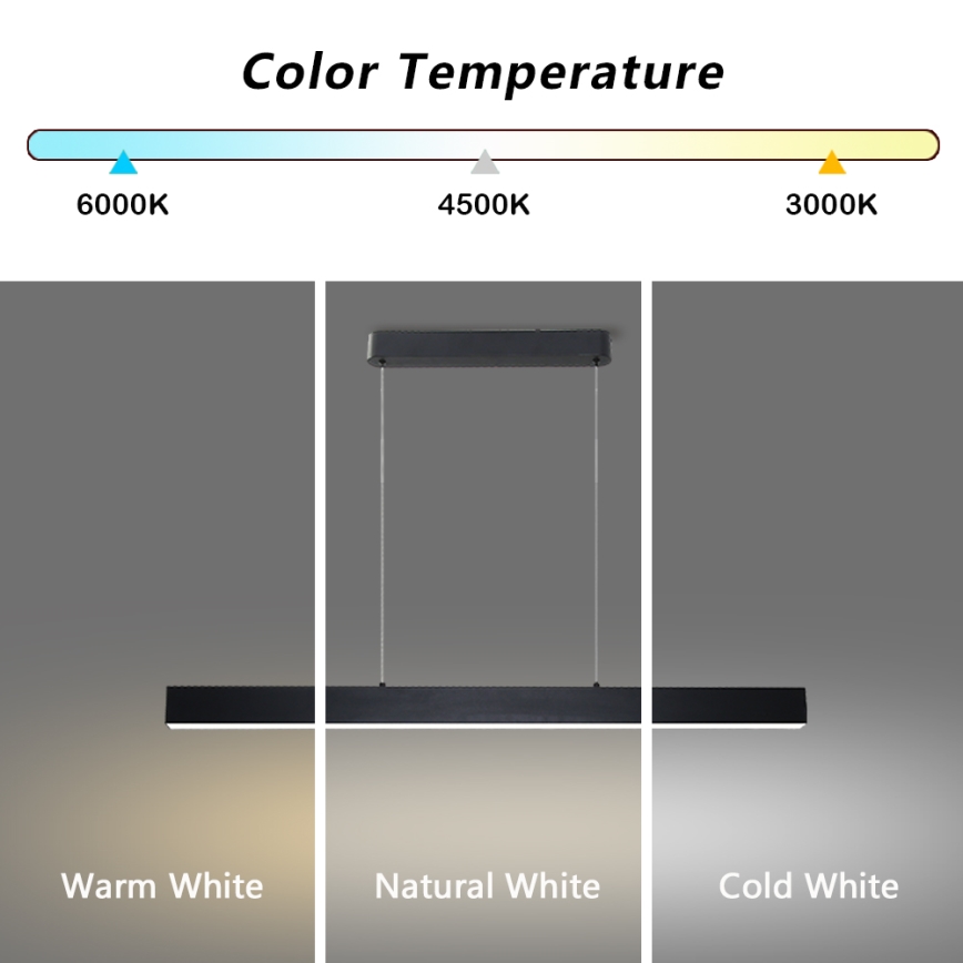 Brilagi - LED-lampa på kabel SLEEKLINE LED/40W/230V 3000/4500/6000K svart