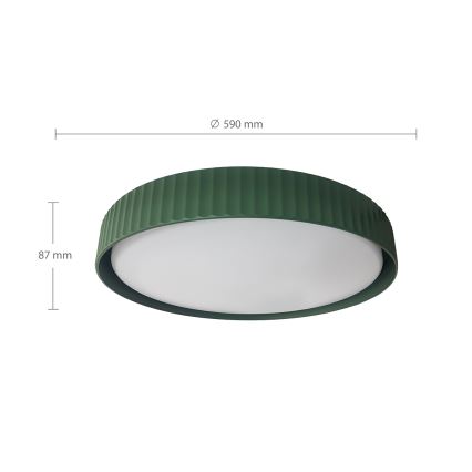 Brilagi - Dimbart LED-taklampa LUCIA LED/60W/230V 3000-6500K Ø 59 cm grön + med fjärrkontroll