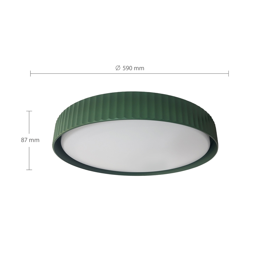 Brilagi - Dimbart LED-taklampa LUCIA LED/60W/230V 3000-6500K Ø 59 cm grön + med fjärrkontroll