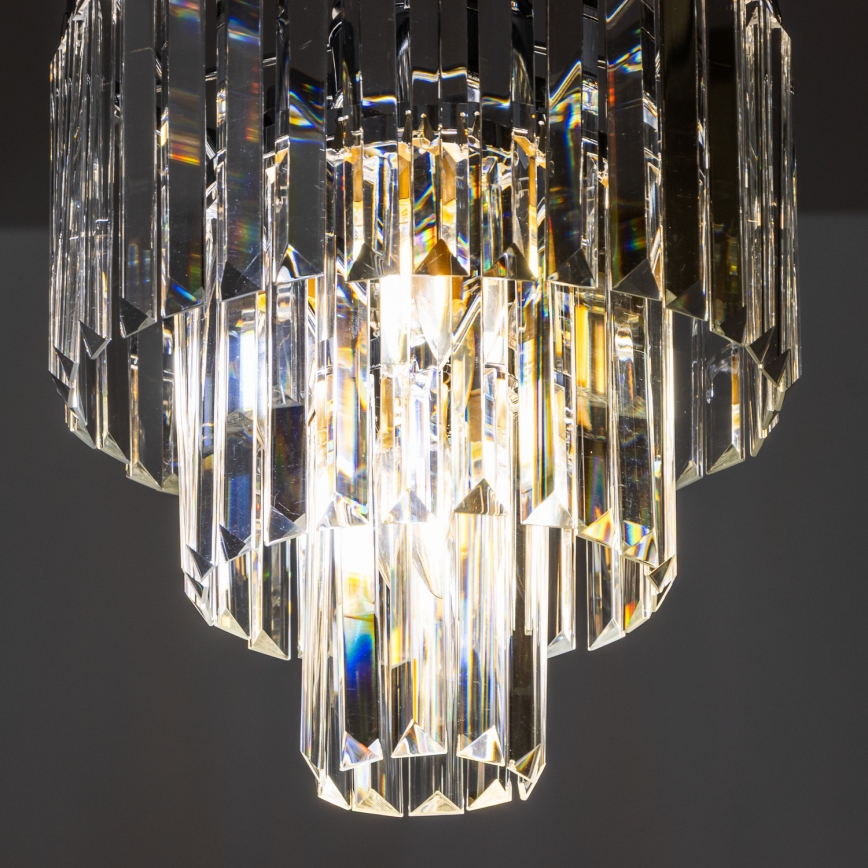 Brilagi - LED Ljuskrona i kristal med kedja MOZART 4xE14/40W/230V skinande krom