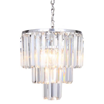 Brilagi - LED Ljuskrona i kristal med kedja MOZART 4xE14/40W/230V skinande krom