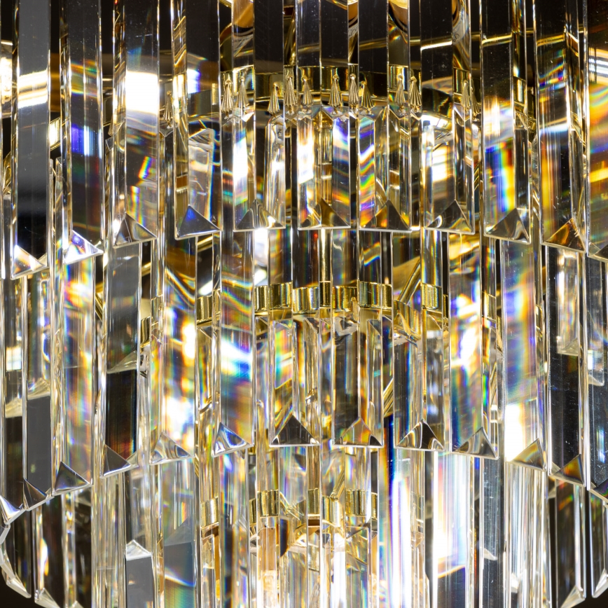 Brilagi - LED Ljuskrona i kristal med kedja MOZART 5xE14/40W/230V guld