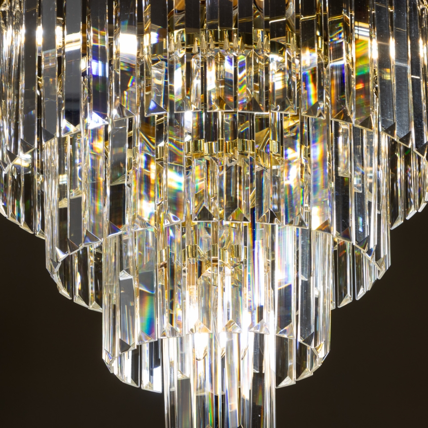 Brilagi - LED Ljuskrona i kristal med kedja MOZART 5xE14/40W/230V guld