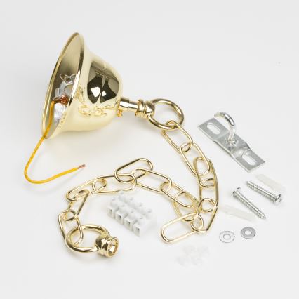 Brilagi - LED Ljuskrona i kristal med kedja MOZART 5xE14/40W/230V guld