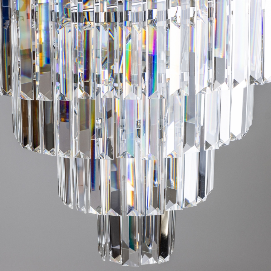 Brilagi - LED Ljuskrona i kristal med kedja MOZART 5xE14/40W/230V skinande krom