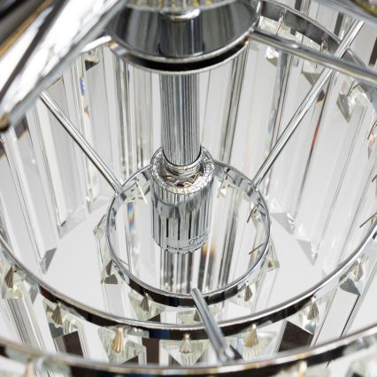 Brilagi - LED Ljuskrona i kristal med kedja MOZART 5xE14/40W/230V skinande krom