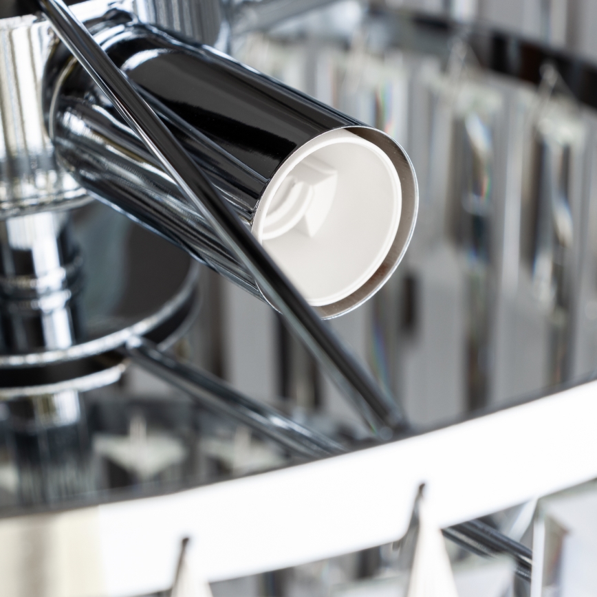 Brilagi - LED Ljuskrona i kristal med kedja MOZART 5xE14/40W/230V skinande krom