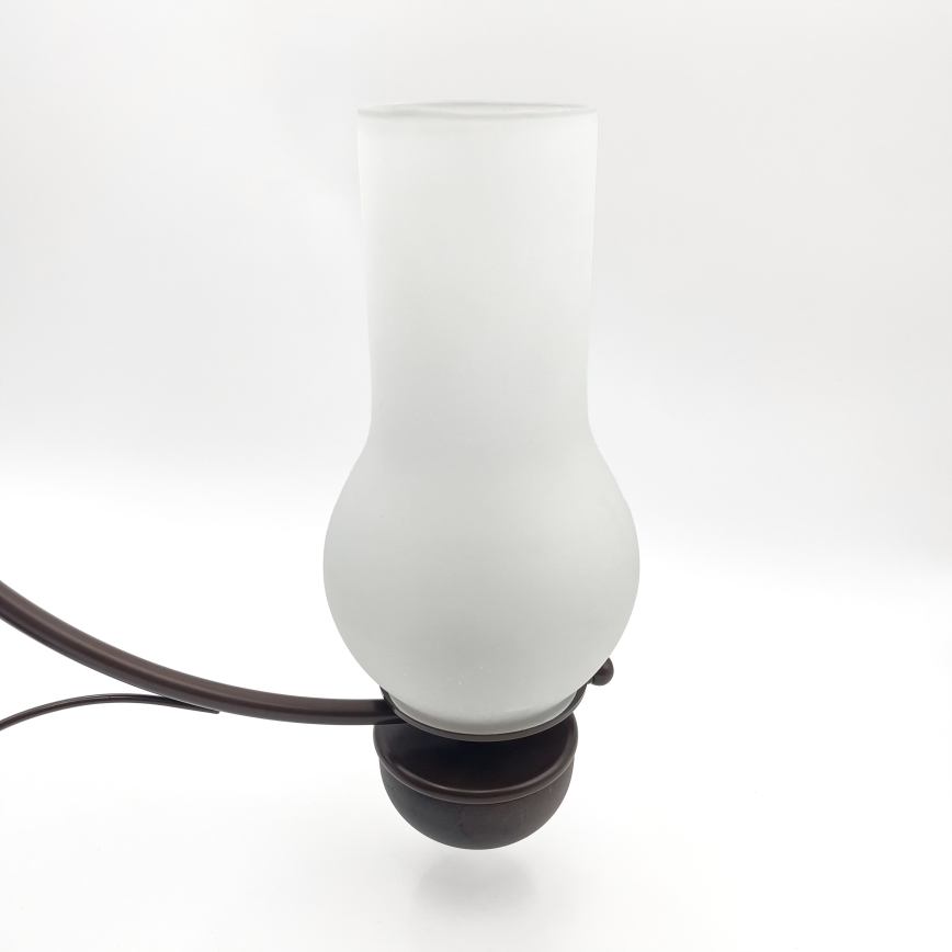 Brilagi - LED-ljuskrona med kedja COTTAGE 3xE14/40W/230V bok/brun/vit