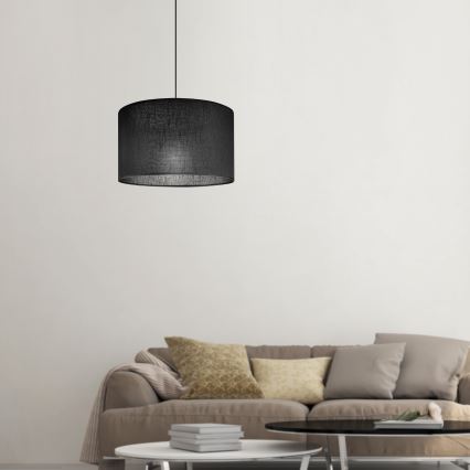 Brilagi - LED Ljuskrona med textilsladd ANTHONY 1xE27/60W/230V ek/svart