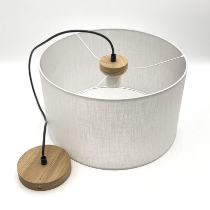 Brilagi - LED Ljuskrona med textilsladd ANTHONY 1xE27/60W/230V ek/vit