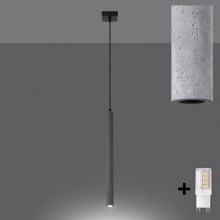 Brilagi - LED ljuskrona med textilsladd DRIFA 1xG9/4W/230V betong