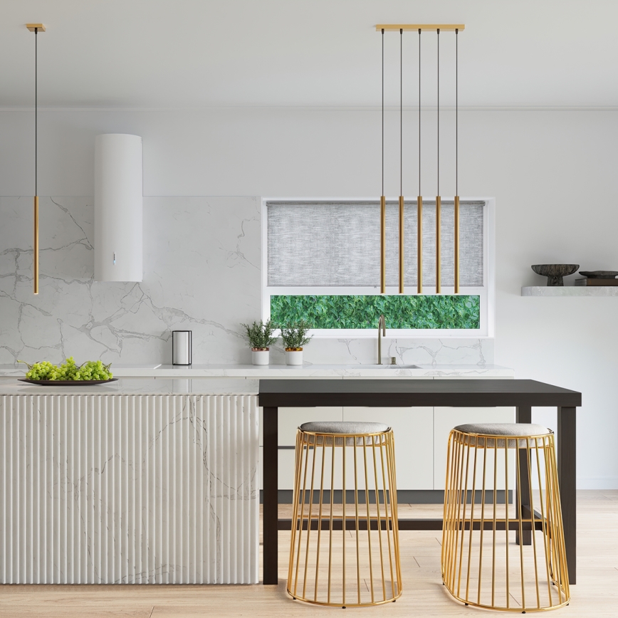 Brilagi - LED ljuskrona med textilsladd DRIFA 1xG9/4W/230V guld