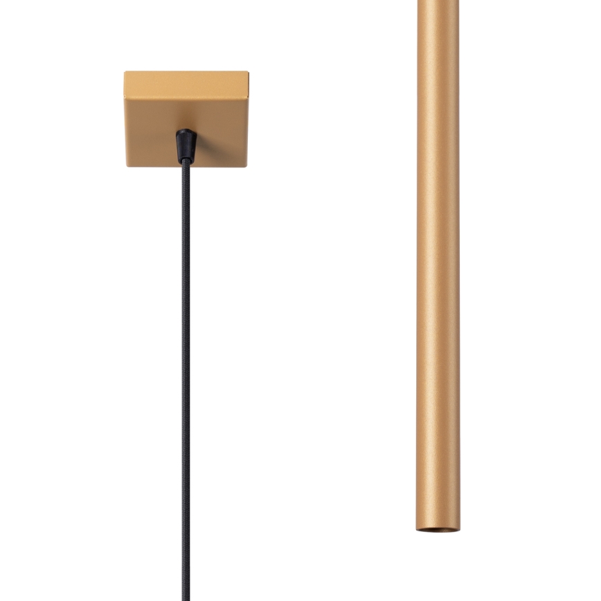 Brilagi - LED ljuskrona med textilsladd DRIFA 1xG9/4W/230V guld