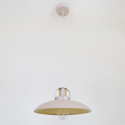 Brilagi - LED Ljuskrona med textilsladd FLAMENGO 1xE27/60W/230V beige