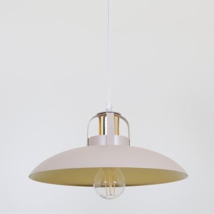 Brilagi - LED Ljuskrona med textilsladd FLAMENGO 1xE27/60W/230V beige