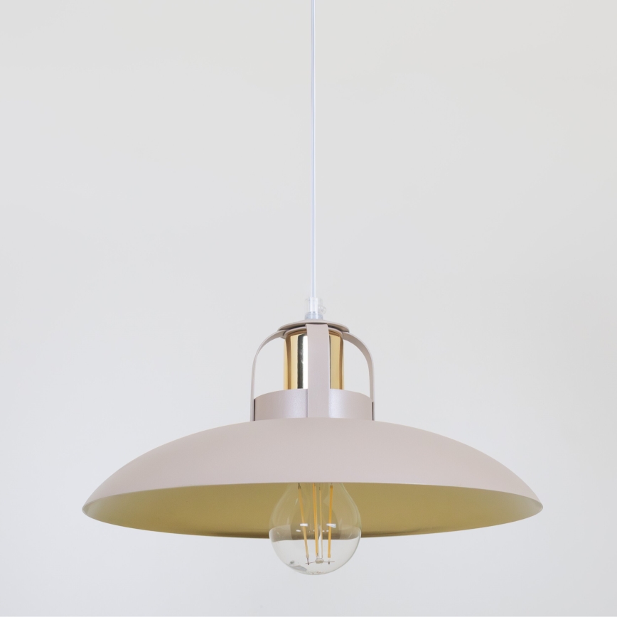 Brilagi - LED Ljuskrona med textilsladd FLAMENGO 1xE27/60W/230V beige