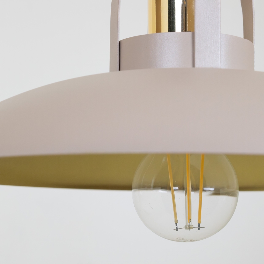 Brilagi - LED Ljuskrona med textilsladd FLAMENGO 1xE27/60W/230V beige